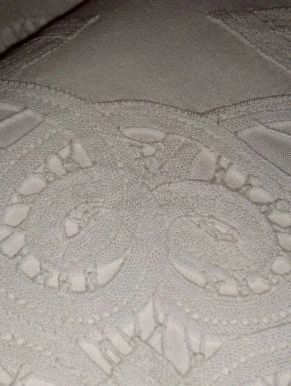 Beautiful Tatted Cotton Pillow Covers Wedding Baptism Display